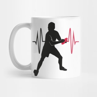 Frisbee Heartbeat Tshirt Mug